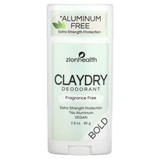 Bold, ClayDry Deodorant, Fragrance Free, 2.8 oz (80 g)