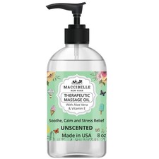 Unscented Natural Sensual Massage Oil for Couples Therapeutic Massage with Vi...