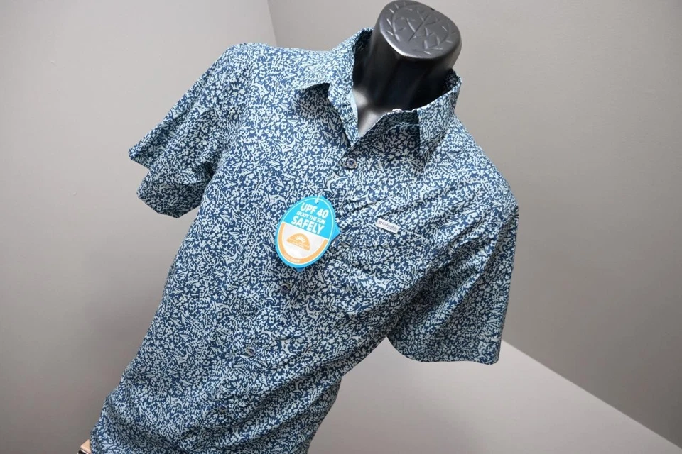 Camisa de pesca Columbia ventilada PFG floral omni-sombra camisa de campamento para hombre pequeña nueva con etiquetas Foto 4 de 4