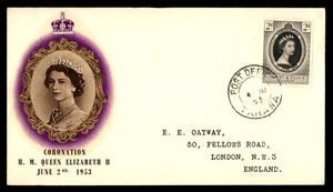 Mayfairstamps Gilbert and Ellice Islands FDC 1953 Queen Elizabeth II Tarawa Firs