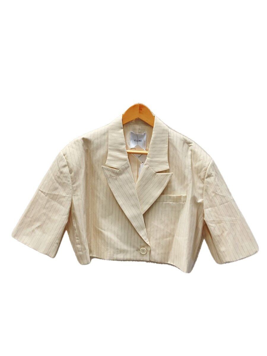 CLANE DESIGN altra giacca 1 poliestere righe color crema 16103 0472 usata