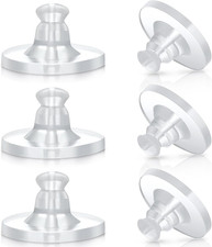 100 PCS Hypoallergenic Silicone Earring Backs for Studs - Clear Rubber Stoppers
