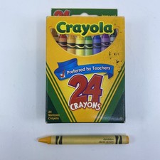 2006 Crayola 24 Pack Crayons Retired Dandelion Yellow Collectible Box
