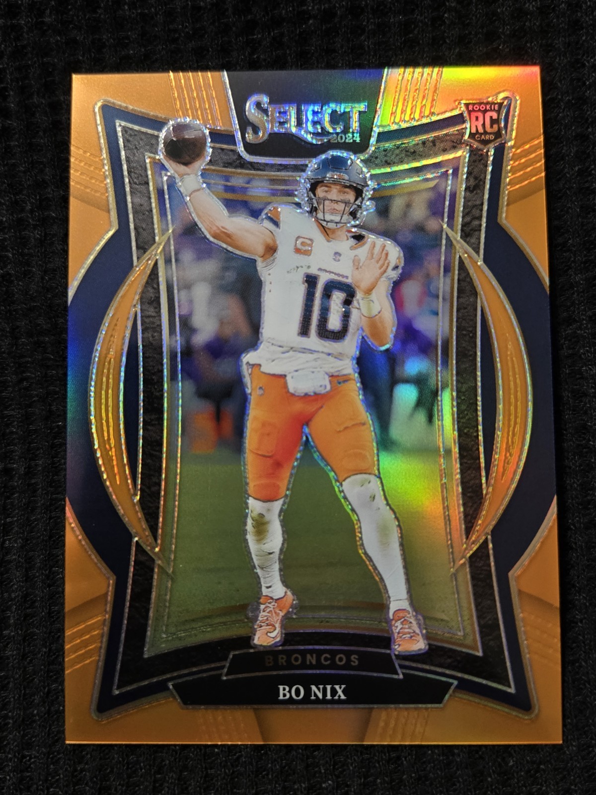 2024 Bo Nix Panini Select Orange Prizm Concourse Rookie #30 /49 PRISTINE 🔥🔥