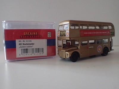 Brekina Routemaster Doppeldecker AEC gold Krönung Jubiläum 61106 H0 1:87 OVP