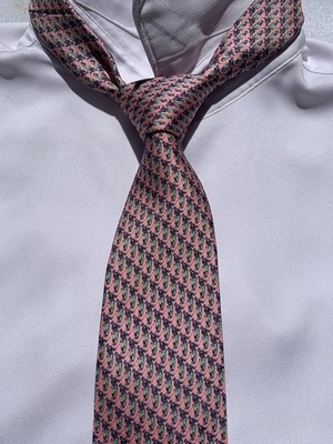 Robert Talbott For Eljo s, UVA Fine Silk Tie XL 61  Flamingo Pink Golfer Print