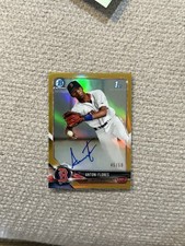 Antoni Flores 2018 Bowman Chrome Gold Refractor Auto Autograph #45/50