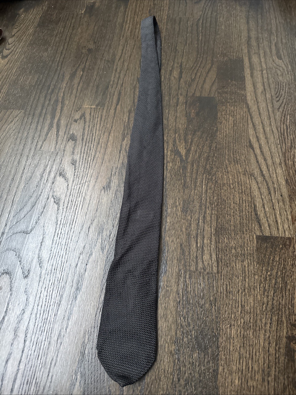 Vintage Romeo Gigli Men’s Tie, Charcoal 100percent Silk, Italy Moody image 4