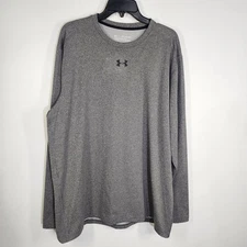 Under Armour Men's Shirt ColdGear Fitted Baselayer Crew Fleece Lined Gray XXL