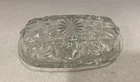 Vintage 1980s Hocking Clear CROWN POINTE Covered Butter Dish EUC