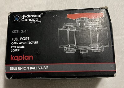 New! Hydroseal Canada Kaplan True Union 3/4  SEAL PVC Ball Valve X001QMG3CL