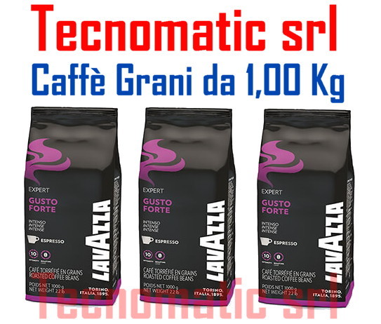 6 kg CAFFE IN GRANI LAVAZZA GUSTO FORTE VENDING PROFESSIONALE 6 PACCHI X 1000 Gr