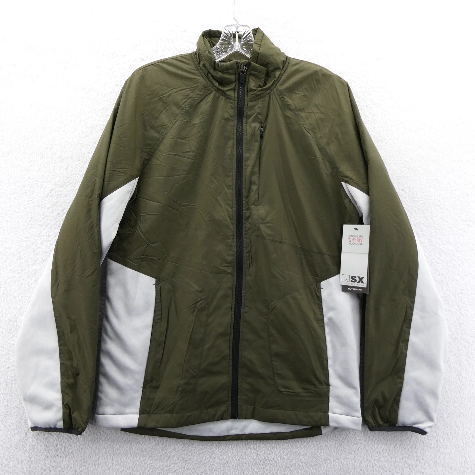 MSX by Michael Strahan Jacket Mens Small Green Soft Shell Windbreaker $75 New