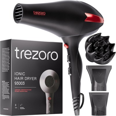 Trezoro Diffuser quiet Hair Dryer, 2200 Watt Professional Ionic Salon Blow Dryer