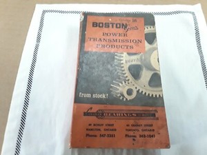 Boston Gears Vintage Reference Book Catalogue # 58 Canadian Gears Ball Bearings