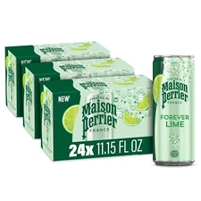 Maison Perrier Forever Lime Flavored Sparkling Water, 11.15 Fl Oz Cans, 8 Count,