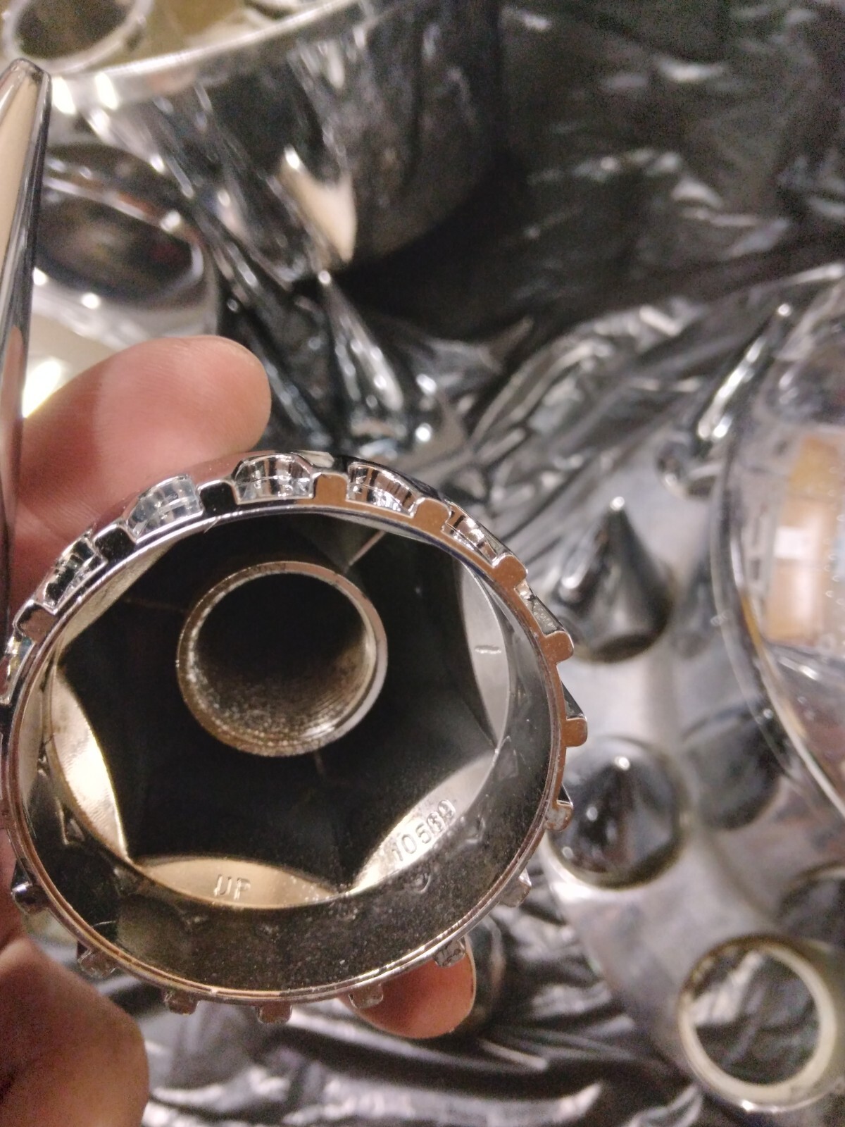 Semi Hubcap and Spikes Lot (United Pacific + Unmarked) As is (SEE