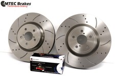 Bremsscheiben Vorne & Mtec Bremsbeläge für Impreza 2.0 Turbo Wrx Sti 01-05 100mm