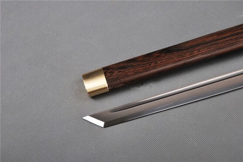 Rosewood Shirasaya Ninjato 1095 Japanese Ninja Battle Ready Sharp Straight Sword - Picture 7 of 9