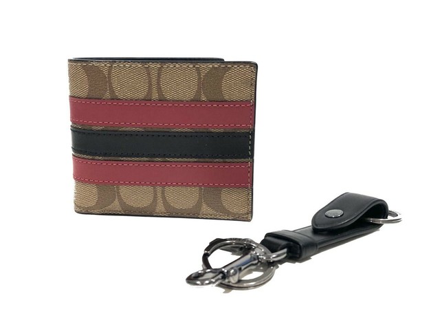 men's coach keychain wallet