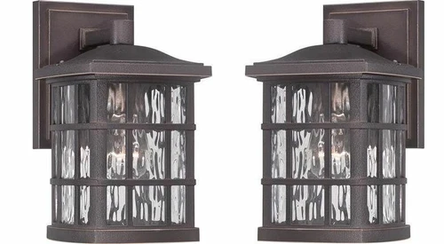 Quoizel SNN8406PN Stonington Small Wall Lantern Fixture, Palladian Bronze 2 Pack - Picture 1 of 5