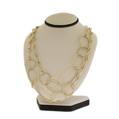 David Yurman Mobile Link Oval Cable Chain Necklace 18K Yellow Gold 36''