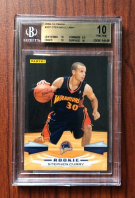 2009-10 Panini STEPHEN CURRY Rookie Card #307 RC Beckett BGS 10 10