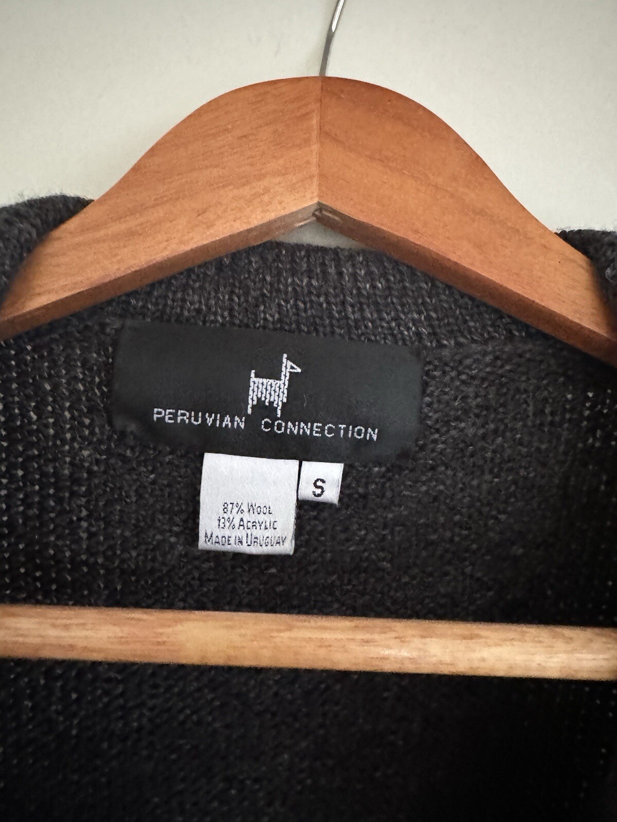 Peruvian Connection Charcoal Gray Wool Sleeveless… - image 5