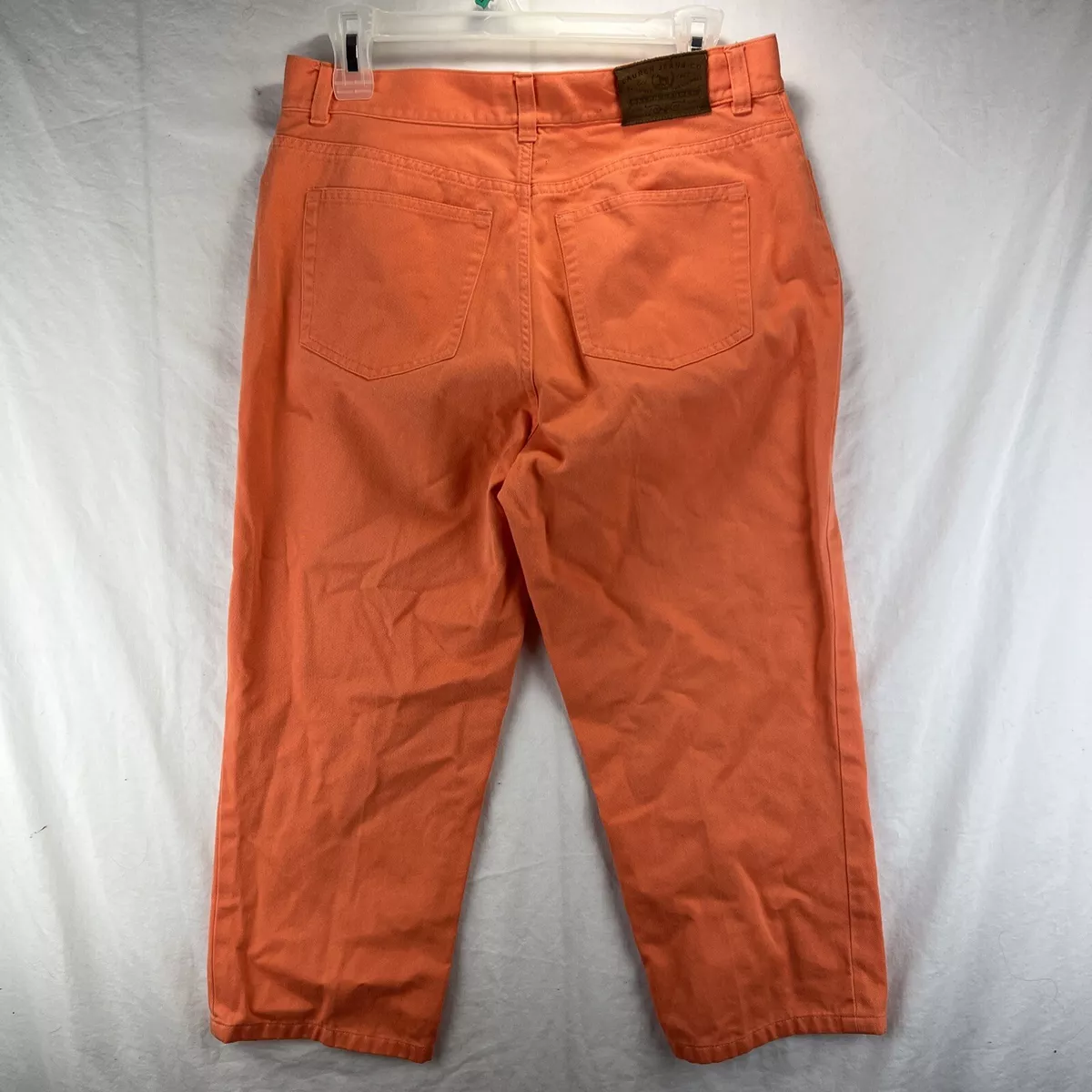 Lauren Jeans Co Ralph Lauren Capris Womens 6 Orange Sherbet Denim