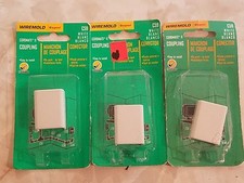  LOT OF 3 WIREMOLD CORDMATE II FLAT ELBOW, WHITE C56 PAINTABLE ELECTRICAL COVER