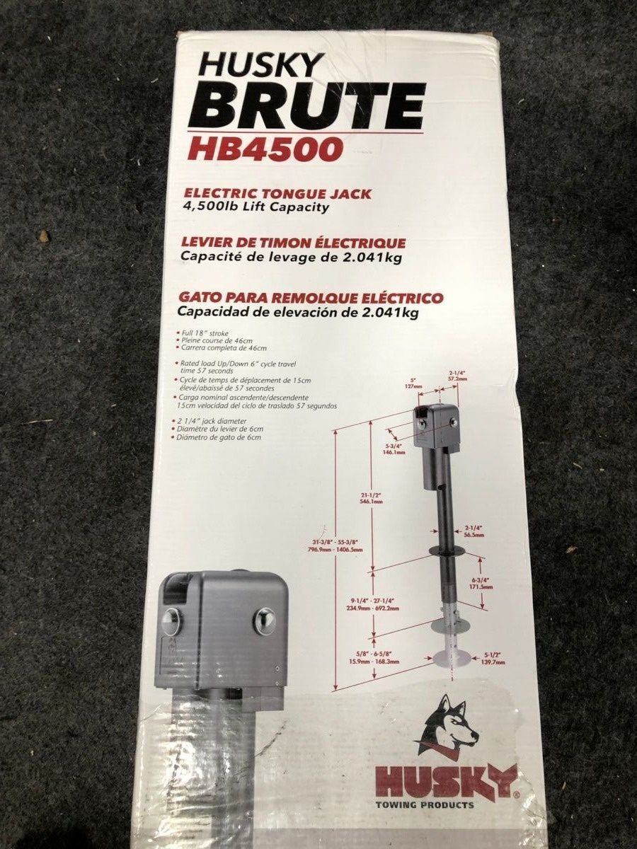 HUSKY HB4500 Brute Electric Tongue Jack 4500lb Lift Capacity* eBay