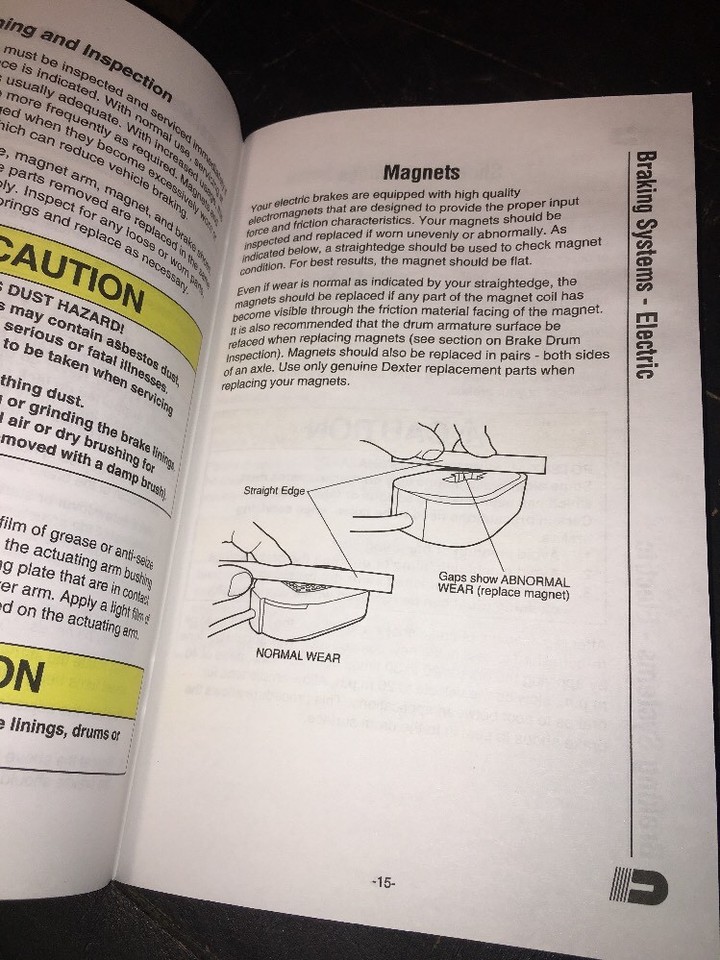 Dexter axle 6008000 lb. axle operation maintenance manual eBay