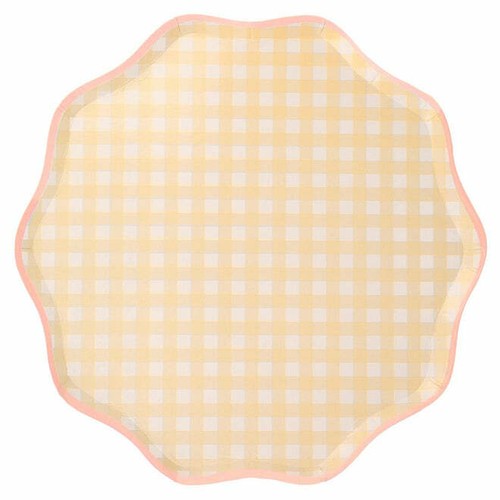 Gingham Pastel Party Dinner Plates (12 Pack) - Picture 5 of 6