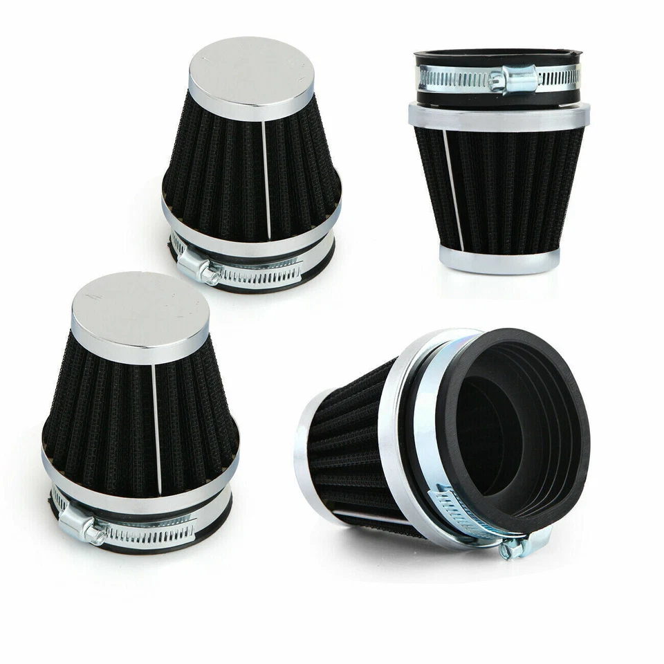 4pcs 52mm Universal Air Filters Pods Cleaner For Honda Yamaha Suzuki Kawasaki US Foto 4 de 4
