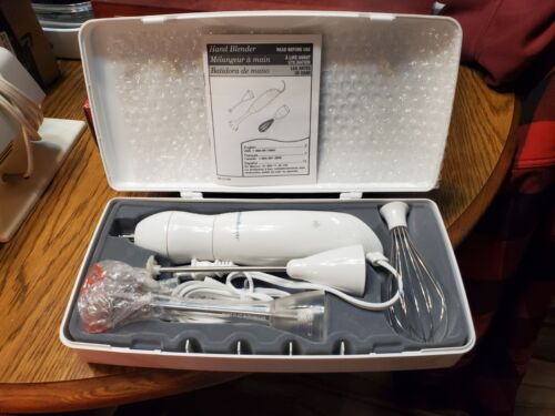 Hamilton Beach HB06 Emersion Hand Blender & Whisk With Case White - Picture 1 of 3