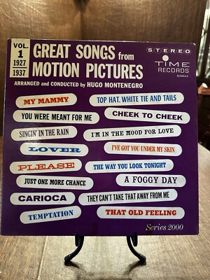 HUGO MONTENEGRO, GREAT SONGS FROM MOTION PICTURES Vol 1 LP TIME SERIES 2000