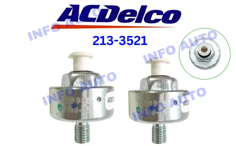 Sensor de golpeo genuino 213-3521 12589867 para Chevy Silverado Express 2 piezas Foto 2 de 3