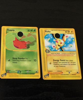 Pokemon Glossy Finish Pichu  *BUNDLE* E-Reader Rare AMERICAN BACK.