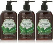 LISA RACHEL 3 Paks, SULFATE FREE CONDITIONER & CLEANSER 12 Oz, 3 Essential Oil