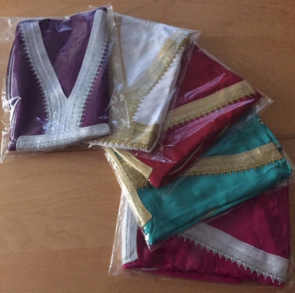 Vestido informal de mezcla de algodón caftán marroquí para mujer talla única Foto 3 de 3