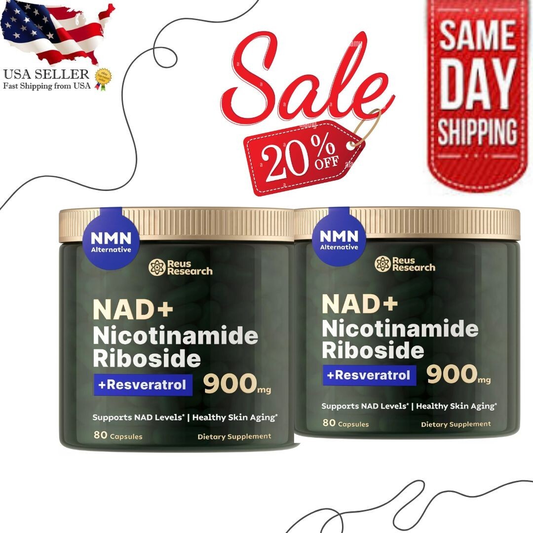 NAD+ Supplement for Anti Aging Energy   Booster Nicotinamide Riboside (pack 2)