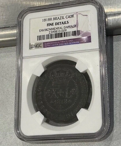 1818R Brazil C40R NGC Fine Details