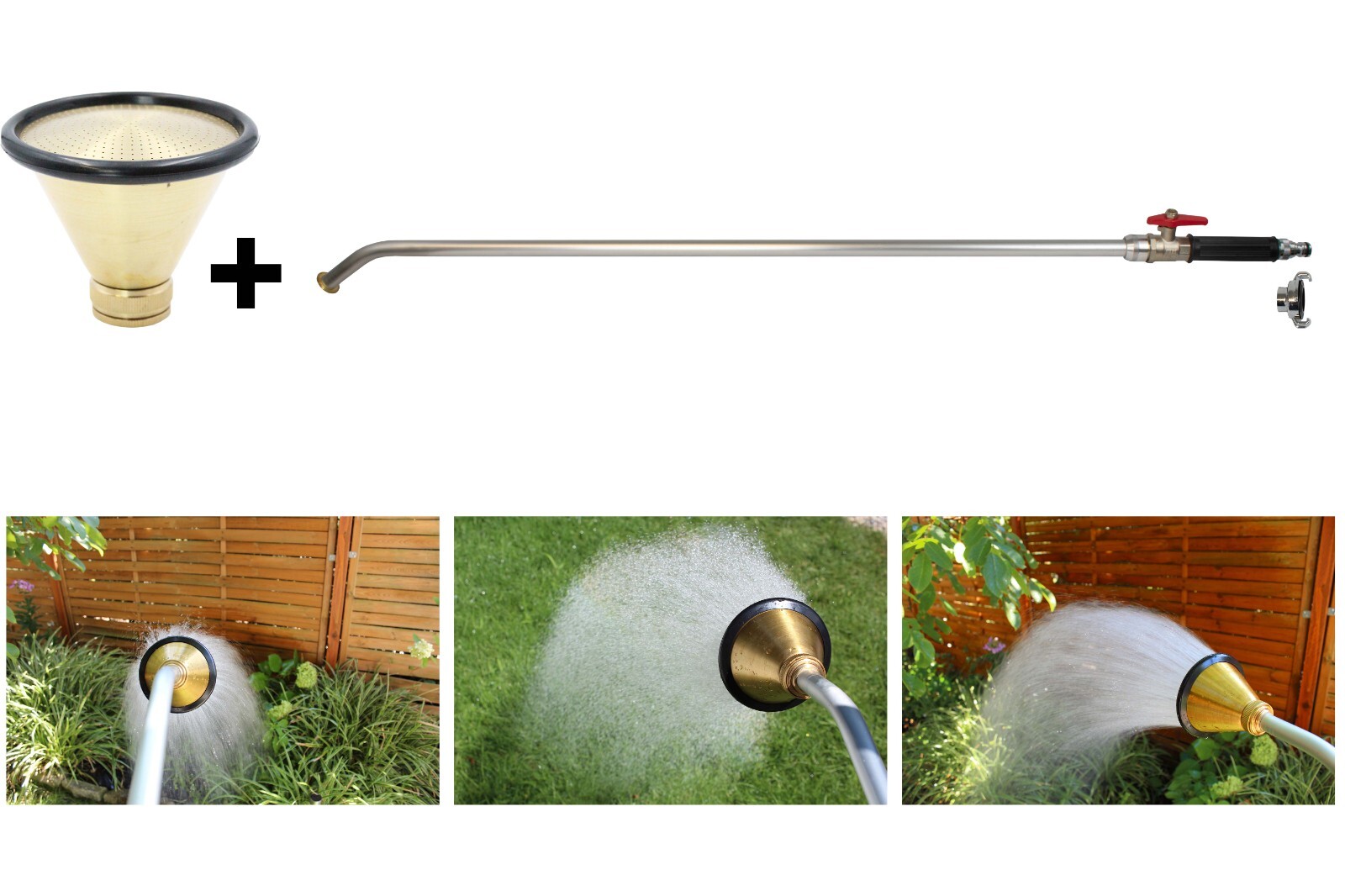 Professioneller Gießstab Aus Metall – Langlebige Gartenbewässerung Mit Daumenregler (62cm, 1 Zoll)