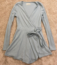 Urban Outfitter Dress Women's Small Blue Green Wrap Tie Shorts