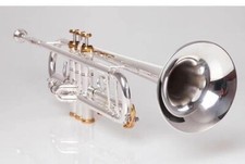 Hot sell Free ship music instrument LT197GS-98 silver plating trumpet with case