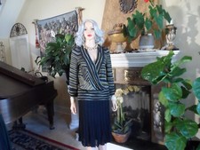 Missoni Black/Green Multi Knit Pullover Sweater  Skirt Set Size IT 40 - US 4
