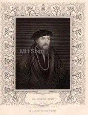 Original Antique Portrait c1850 SIR ANTHONY DENNY