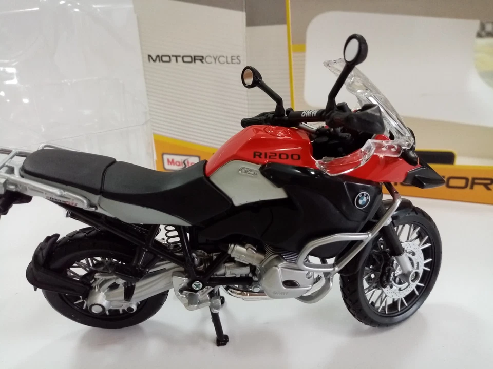 BMW R1200GS 1:12 Maisto Moto Die Cast Modellino - Immagine 2 di 4