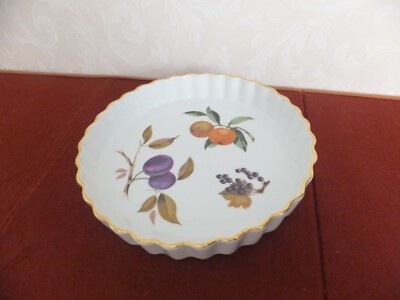 Royal Worcester Evesham Gold Flan Schale orange/pflaume, Form 59, Größe 2 
