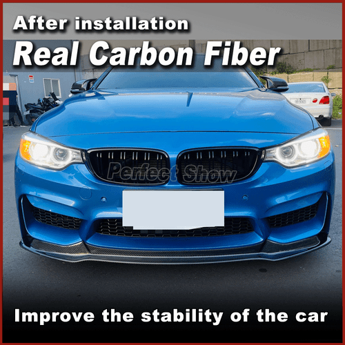 Labio del alerón de carbono espada del alerón delantero divisor para BMW F80 M3 F82 F83 M4 14-19 - Imagen 2 de 11